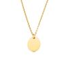Stylish Geometric Oval Pendant Necklace with Custom Laser Logo - Stainless Steel European American Design