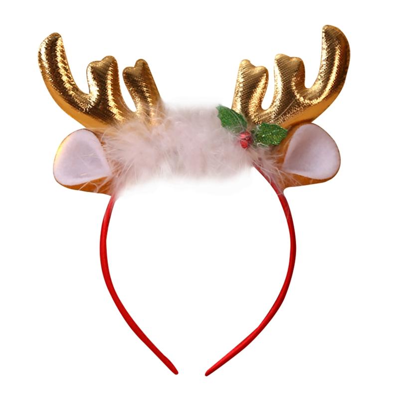 Christmas Headband Cartoon Elk Santa Claus Hair Accessories Photo Prop Christmas Decorations New Year Navidad Kids Gift