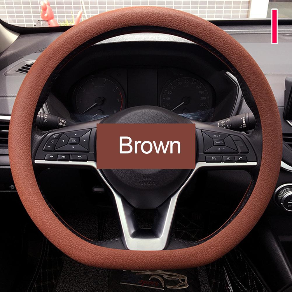 Universal Car Silicone Steering Wheel Elastic Glove Cover Texture Soft Multi Color Auto Decoration DIY Covers Car Accessories