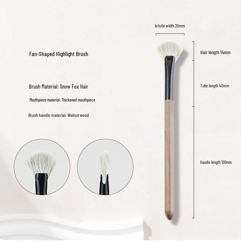 Phoenix Hall Bamboo Makeup Brush Set - Includes Small & Large Animal Hair Eyeshadow Brushes, Snow Fox Hair for Blending Detail.