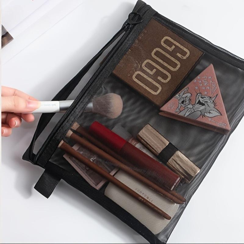 Mesh Storage Bag Fashion Toiletries Storage Bag Travel Female Portable Large Capacity Travel Cosmetics Storage Bag Accessories