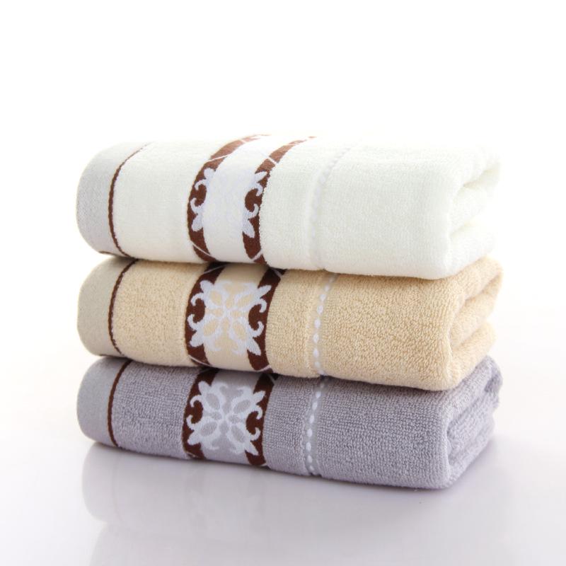 Thickened Pure Cotton Soft Absorbent Jacquard Towel - Ideal for Face Washing 34x74 cm