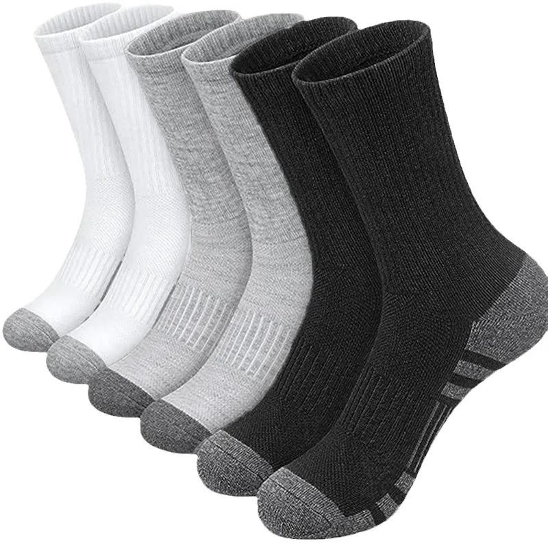 6 Paar EUR39-47 Übergröße Damen Herren Sportsocken Hochwertige Gym Crew Socken Runing Baskteball Fußballsocken hoher Schaft