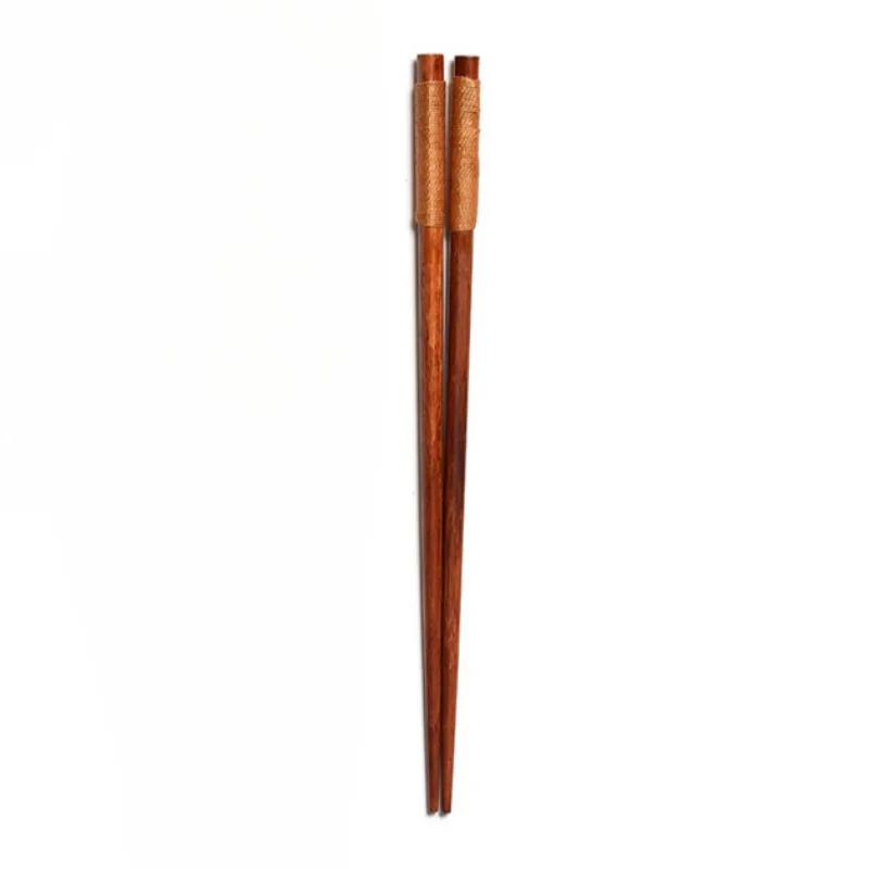 

23.5CM Handmade Wood Sushi Chopsticks Japanese Natural Chestnut Value Gift Chinese Style Food Home Kitchen Tableware Gadget New