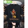 Captain for MORGAN Pirate Graphic Cotton Crewneck T-Shirt Unisex T-Shirt & Women - DRINKING Rum Before NOON