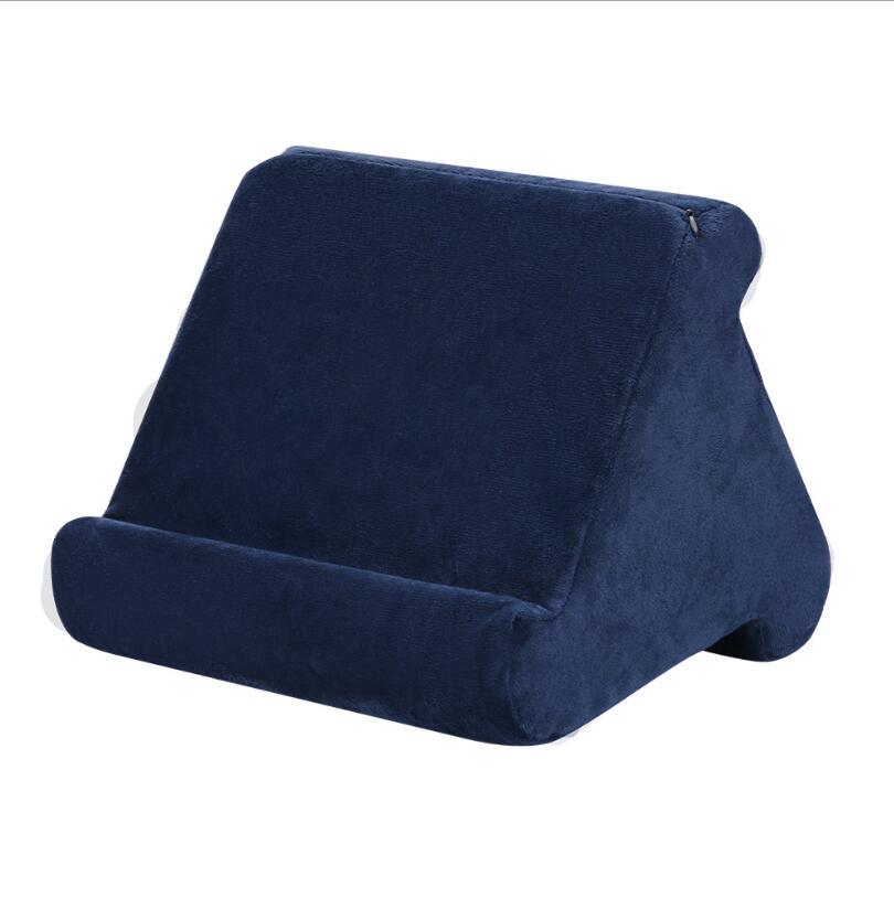 1 шт., подушка для чтения, подушка для планшета, многоугольная мягкая подушка, подставка для планшета IPad, телефона темно-синий