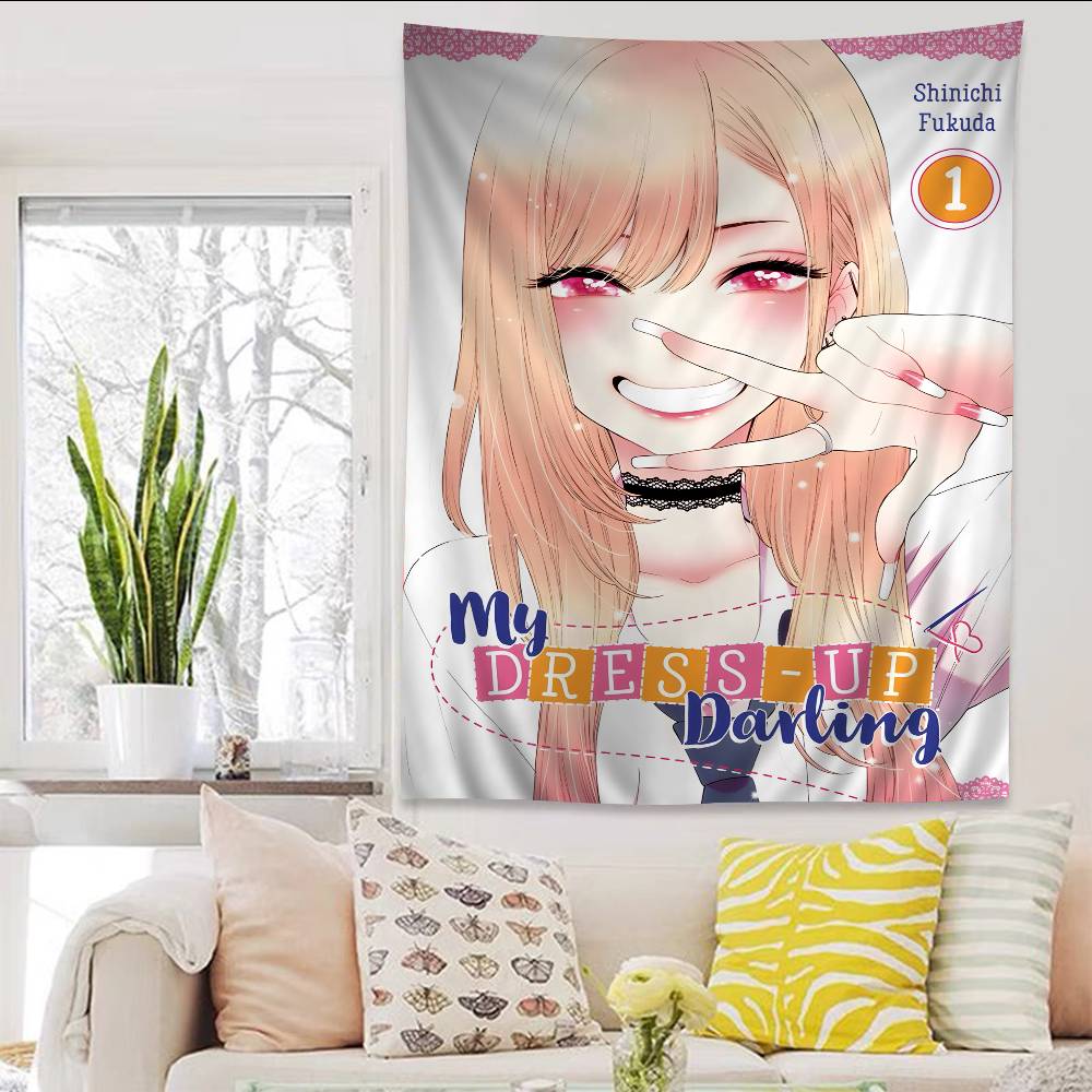 Marin Kitagawa Anime Colorful Tapestry Wall Hanging Home Decoration hippie bohemian decoration divination Wall Art Decor