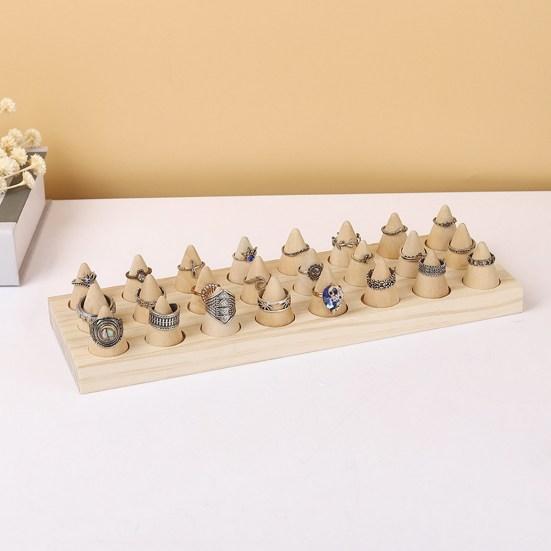 Ring Display Stand Modern Reusable Burr-free 6/12/24 Holder Jewelry Tray Commercial Use