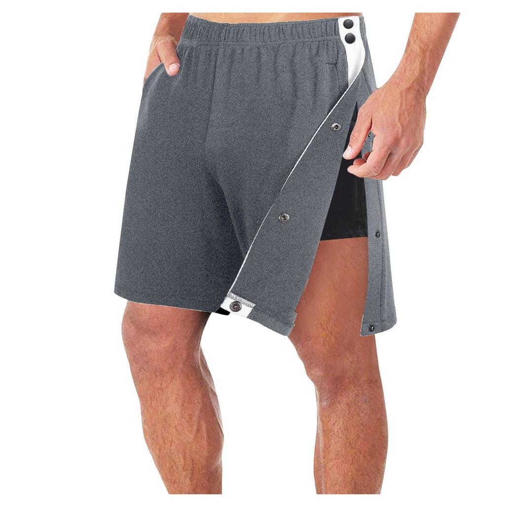 Spring And Summer Men'S Side Full Breasted Shorts Loose Casual Sports Training Pants