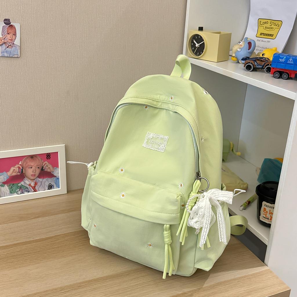 Schoolbag Solid color High value student schoolbag Simple ins Backpack Student versatile commuter backpack Sweet student schoolbag