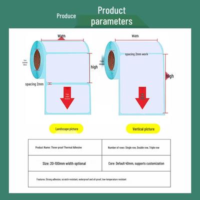 Triple-Proof Thermal Self-Adhesive Label Paper for Supermarkets, Barcodes, Shipping, and Milk Tea Stickers