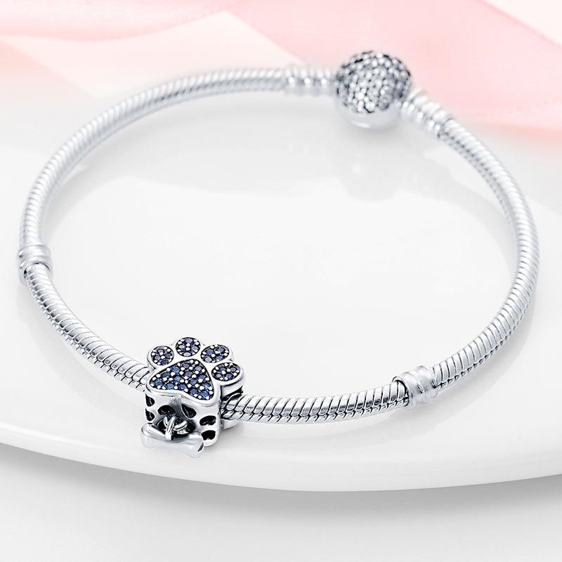 Pet Paw And Bone Shaped Beads For DIY Bracelet Necklace Jewelry Making Accessories