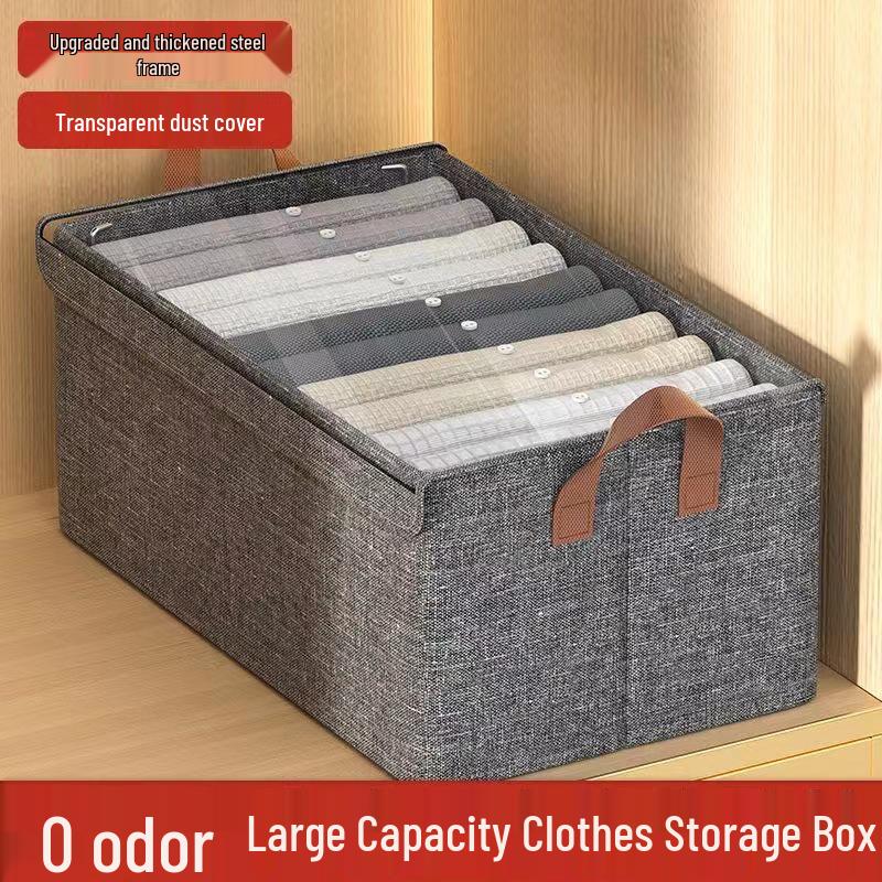 Foldable Anionic Storage Box with Steel Frame - Fabric Organizer for Underwear and Pants