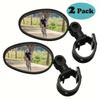 2pcs 360° Adjustable Bicycle Rearview Mirror with Wide Angle Lens, for Road & Mountain Bikes, Outdoor Cycling Safety Gear, Cycling Accessories