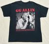 Gg Allin Cadeau Pour la Famille T-shirt Noir Coton Toutes Tailles