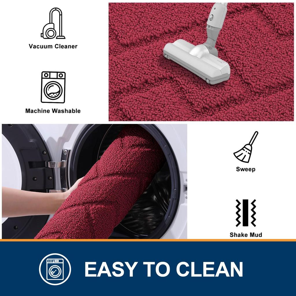 Olanly Washable Front Entry Doormats for Entryway Indoor Door Mat Non-Slip Absorbent Resist Dirt Entrance MatInside Floor Mats