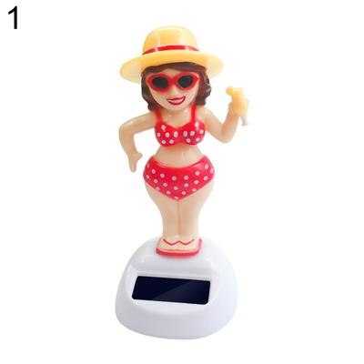 Cactus de plage solaire pour fille, balançoire automatique, ornement d'intérieur de voiture, décor de tableau de bord