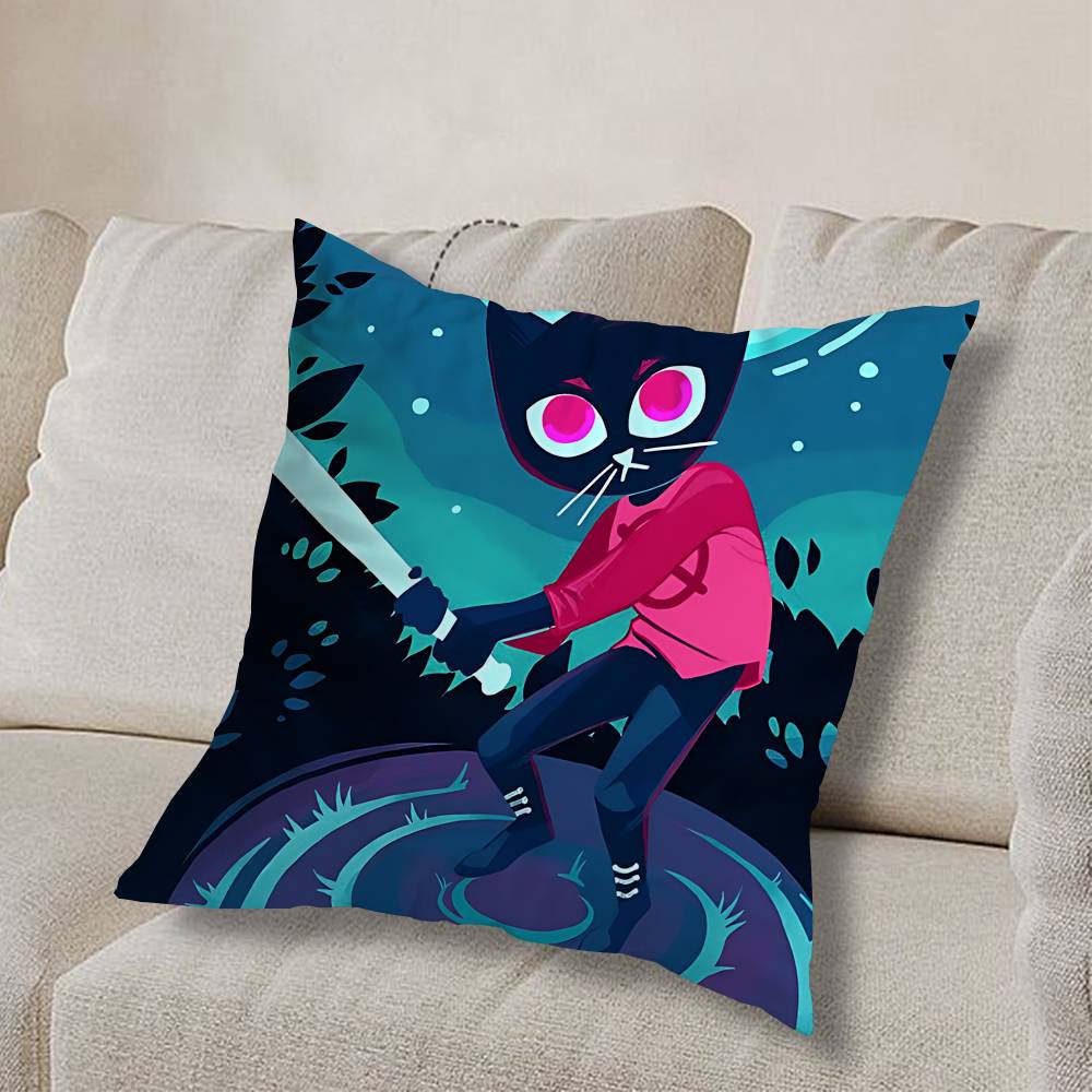 

HOT N-Night In The Woods GAME Pillow Case Anti-dustmite Pillowcase Invisible zipper silky short plush Sofa cushion cover 30cmx30cm