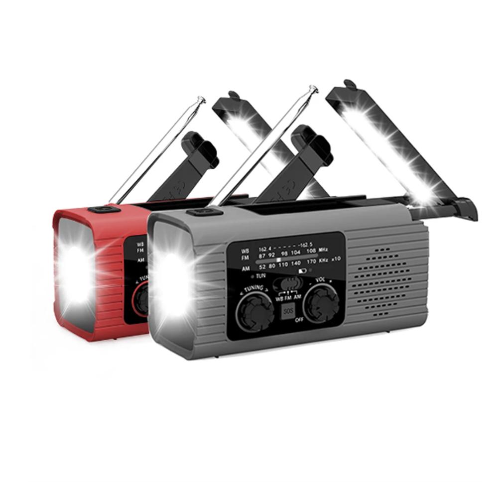 Rechargeable Multifunctional Solar Outdoor Portable Light Hand Crank Rechargeable light bulb with battery  Battery lamp