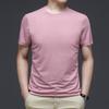 Men's Summer 2022 Pure Cotton Crew Neck T-shirt - Solid Color, Short Sleeve, Casual Fit