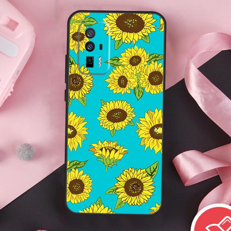 

Sunflower Case For POCO F6 Pro X6 X5 X3 F3 F5 M6 M5s Xiaomi 14 Ultra 12 13 Lite 11T 12T 13T Pro Cover POCO X3 Pro