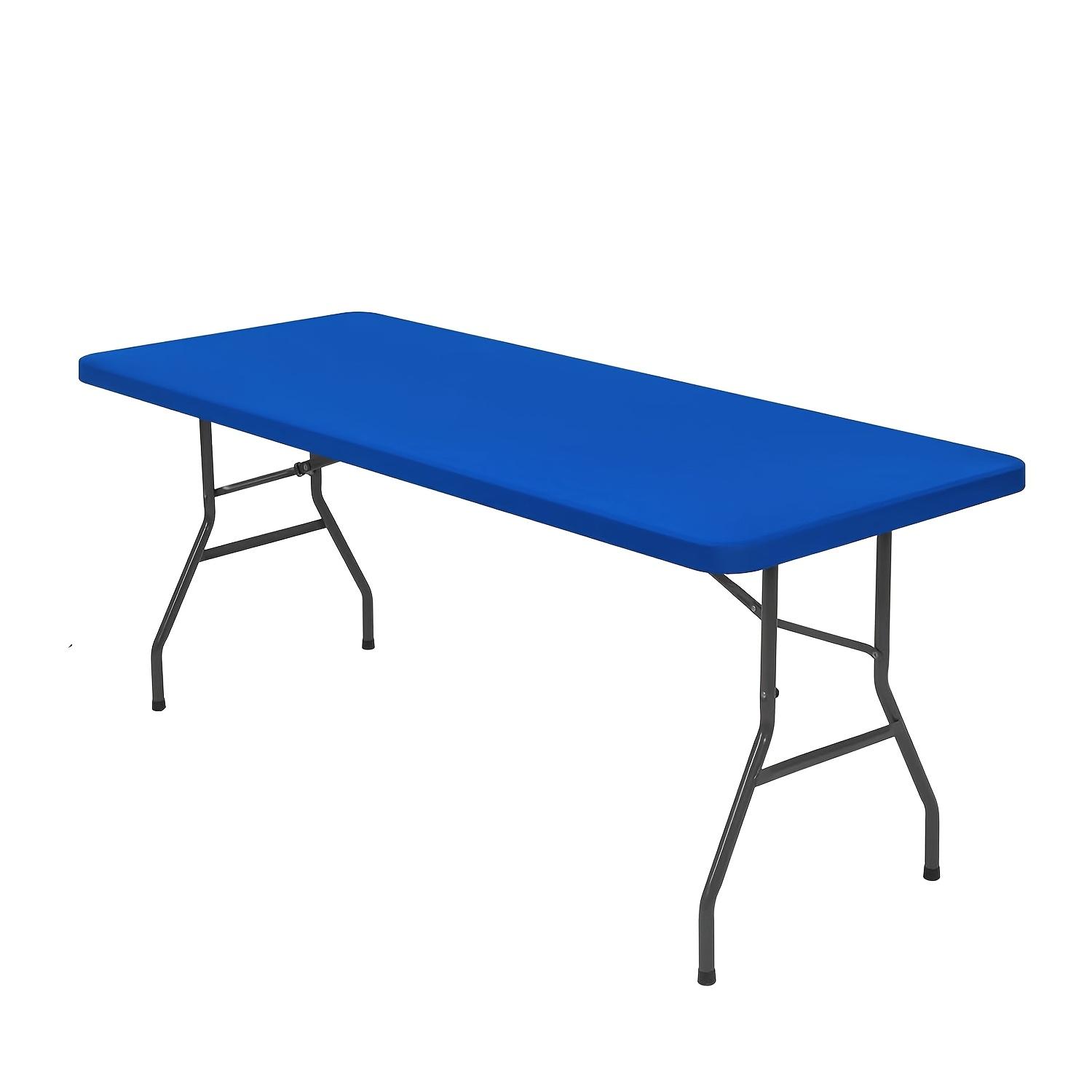 Полиэстеровая Прямоугольная Эластичная Универсальная Скатерть Защитный Чехол Для Домашних Вечеринок, Банкетов, Пикников, Свадебных Украшений синий