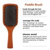 Paddle Hair Brush Ergonomic Massage Scalp Reduce Pulling Prevent Slipping Paddle Detangling Brush with Handle for Women
