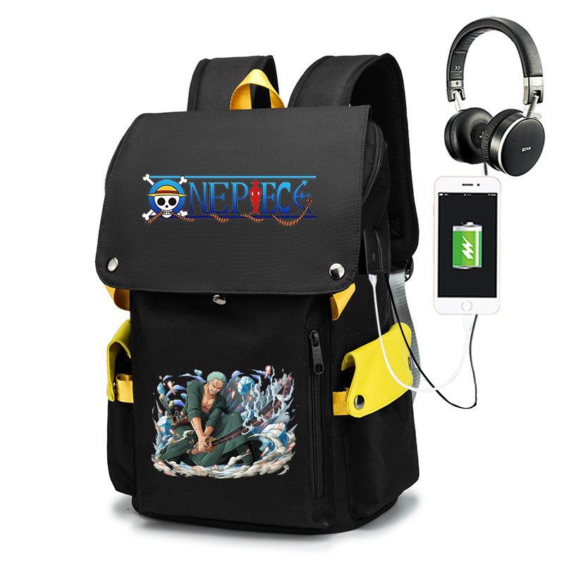 One Piece Luffy Anime Backpack: Large Capacity for Boys and Students (Elementary To High School), Korean Style