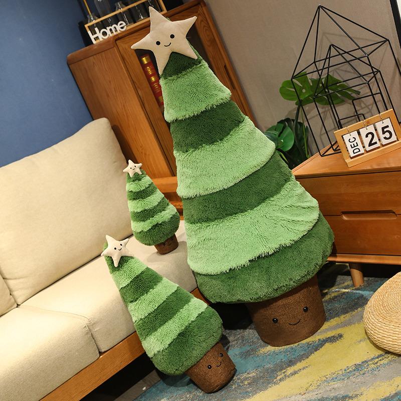 Cute Ins Nordic Style Color Matching Christmas Tree Doll Home Ornament Plush Doll Event Decoration Gift