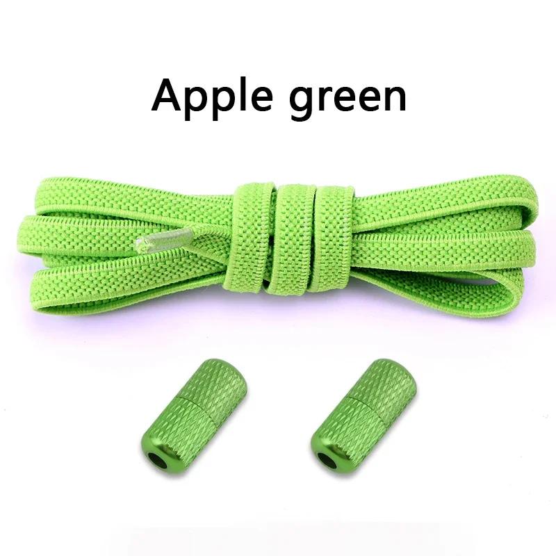 1 Pair Elastic Shoelaces Without Ties Flat Shoe Laces Round Metal Capsules Lock Rubber Band Lazy Shoes Lace For Sneakers