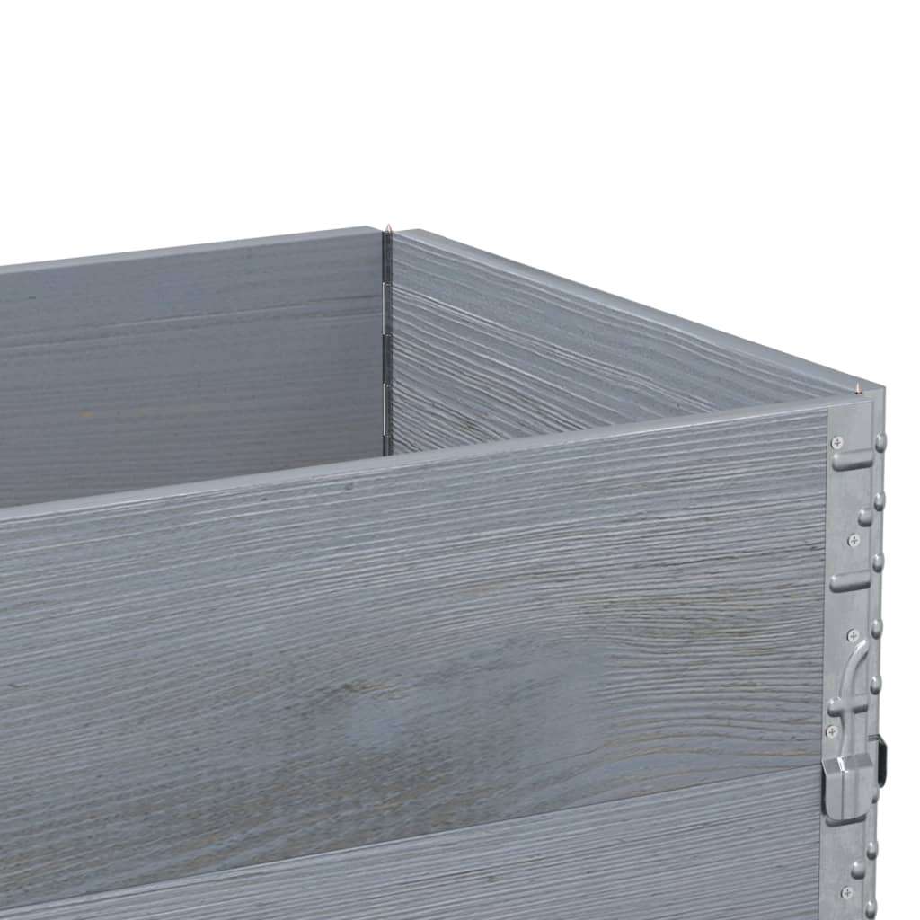 Pallet Top Frame Set 2 Pcs Gray 100 X 50 Cm Solid Pine Wood