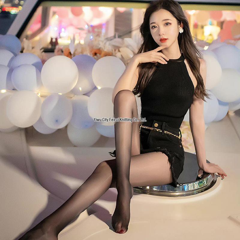 Anti-Hook Ultra-Thin Horse Oil Silk Stockings: Sexy 8D Oil Shine Black for Summer