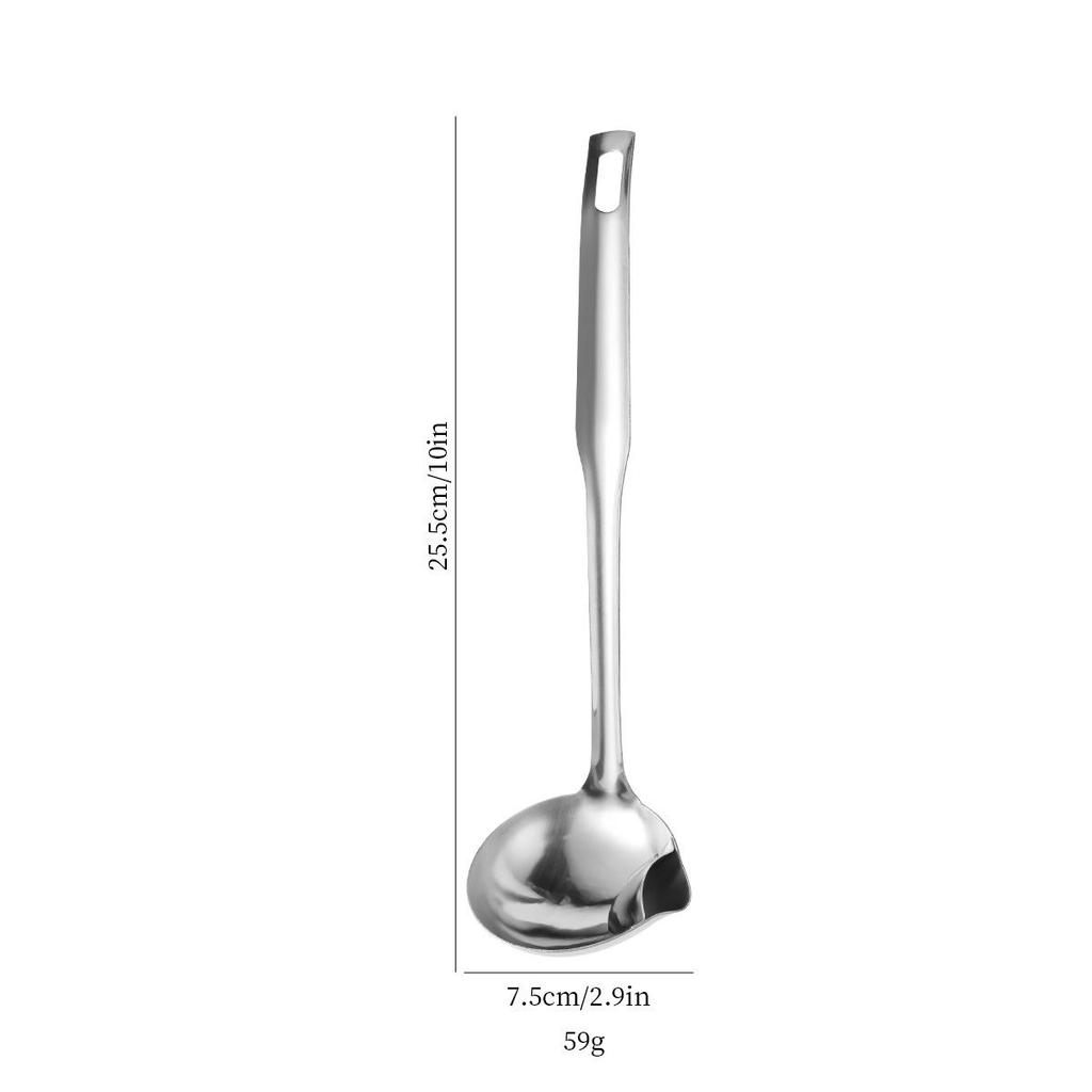 Stainless Steel Oil Separator Ladle - Kitchen Utensil for Skimming, Filtering, and Hot Pot Use
