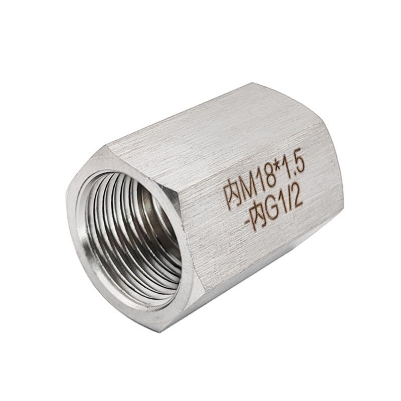Stainless Steel 304 Reducing Adapter, Female M18x1.5 to Female G1/2 BSP PF