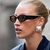 Vintage Small Oval Cat Eye Sunglasses Women New Fashion Brand Black White Sexy Sun Glasses Ladies Trendy Elegant Shades Uv400