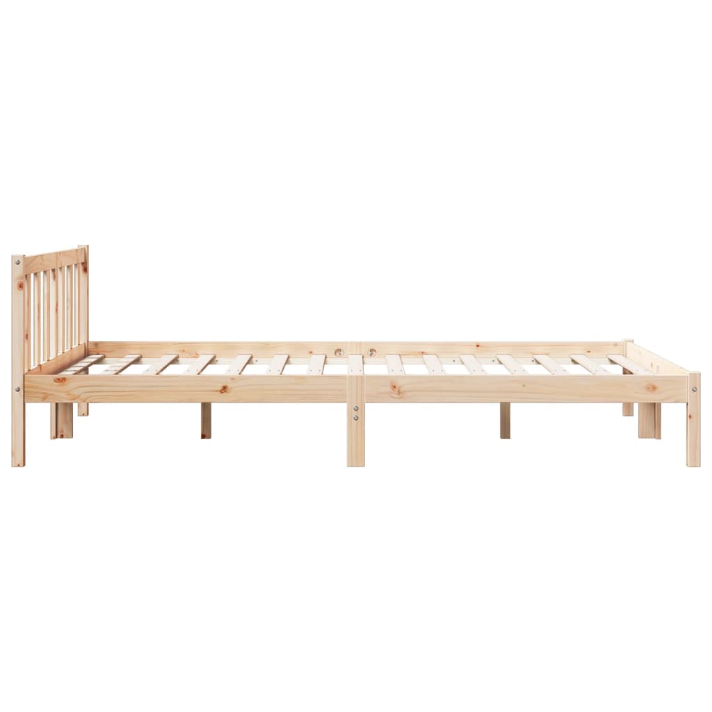 Vidaxl Dłuższe Łóżko Bez Materaca, 140X210 Cm, Lite Drewno Sosnowe