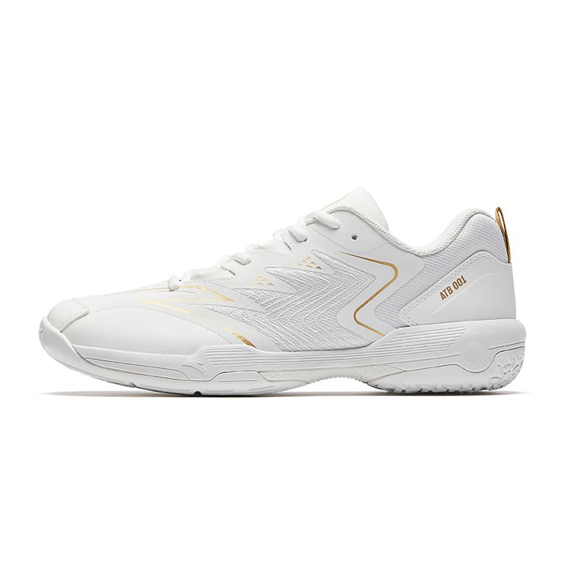 

Anta Synthetic Leather Fabric White Gold Pattern Professional Anti-Twist Badminton Shoes Shock Absorption Support Wear-Resistant 112634403-1 40
