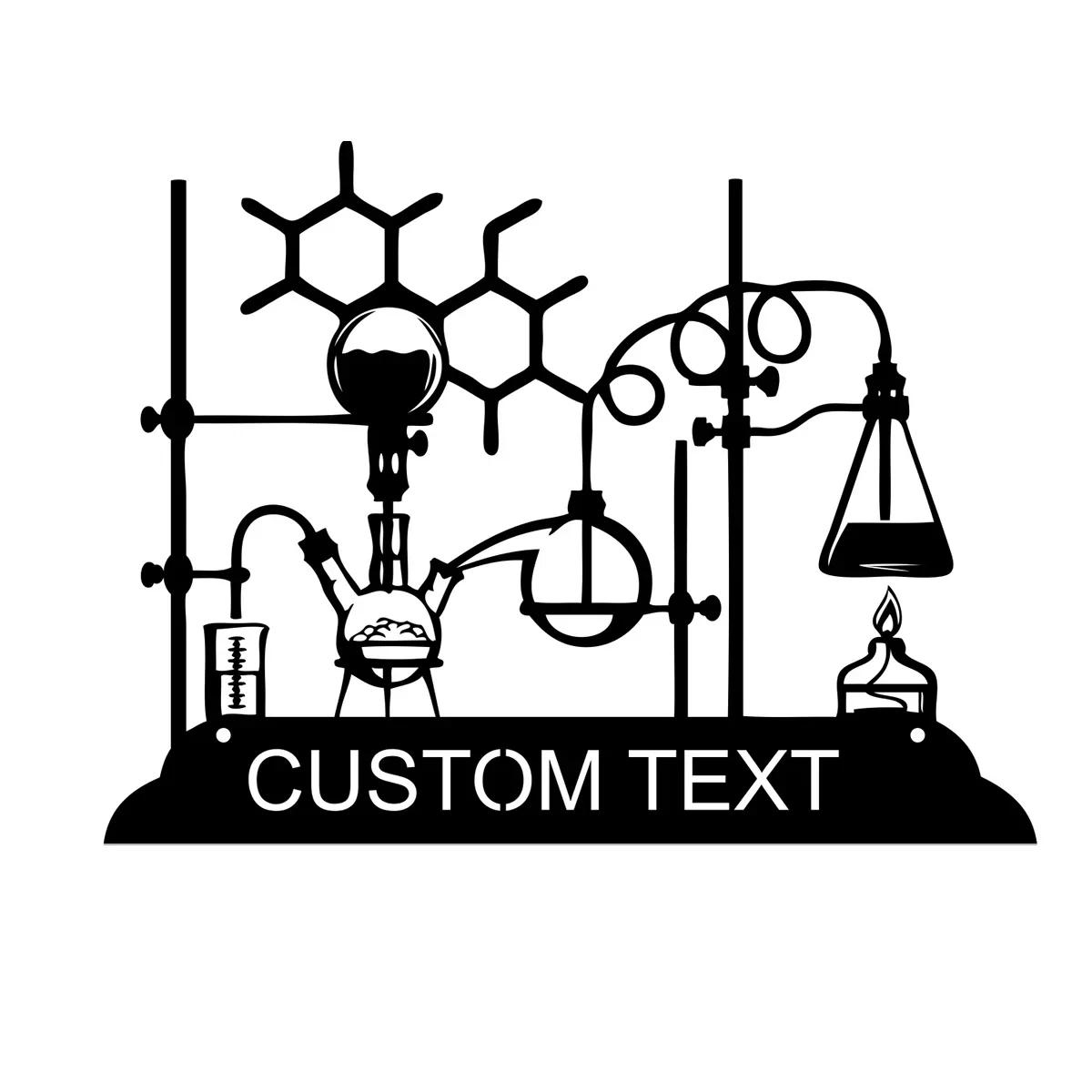 Metal Sign Chemistry Gift Personalized Lab Decor Science Wall Art Home Office