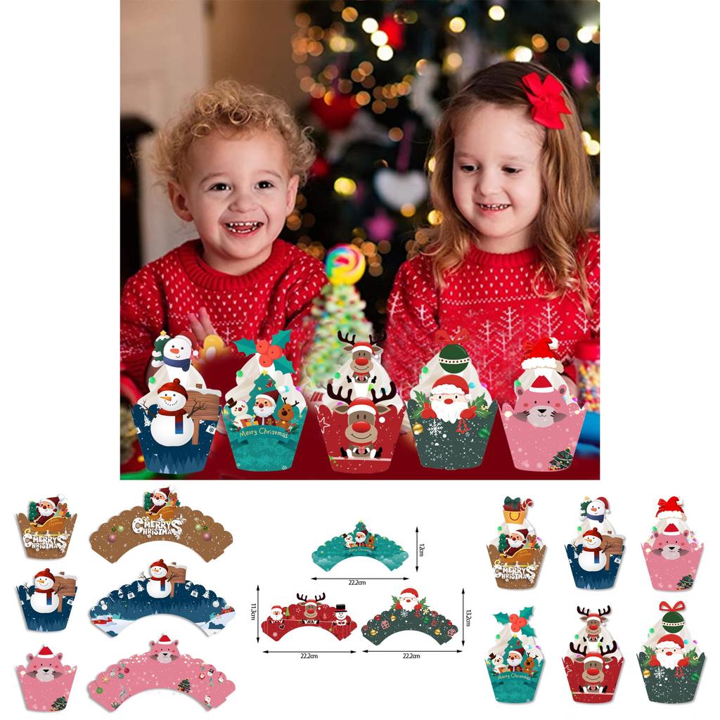 Christmas Celebration Cake Decor Paper Flags And Cards For Holiday Parties