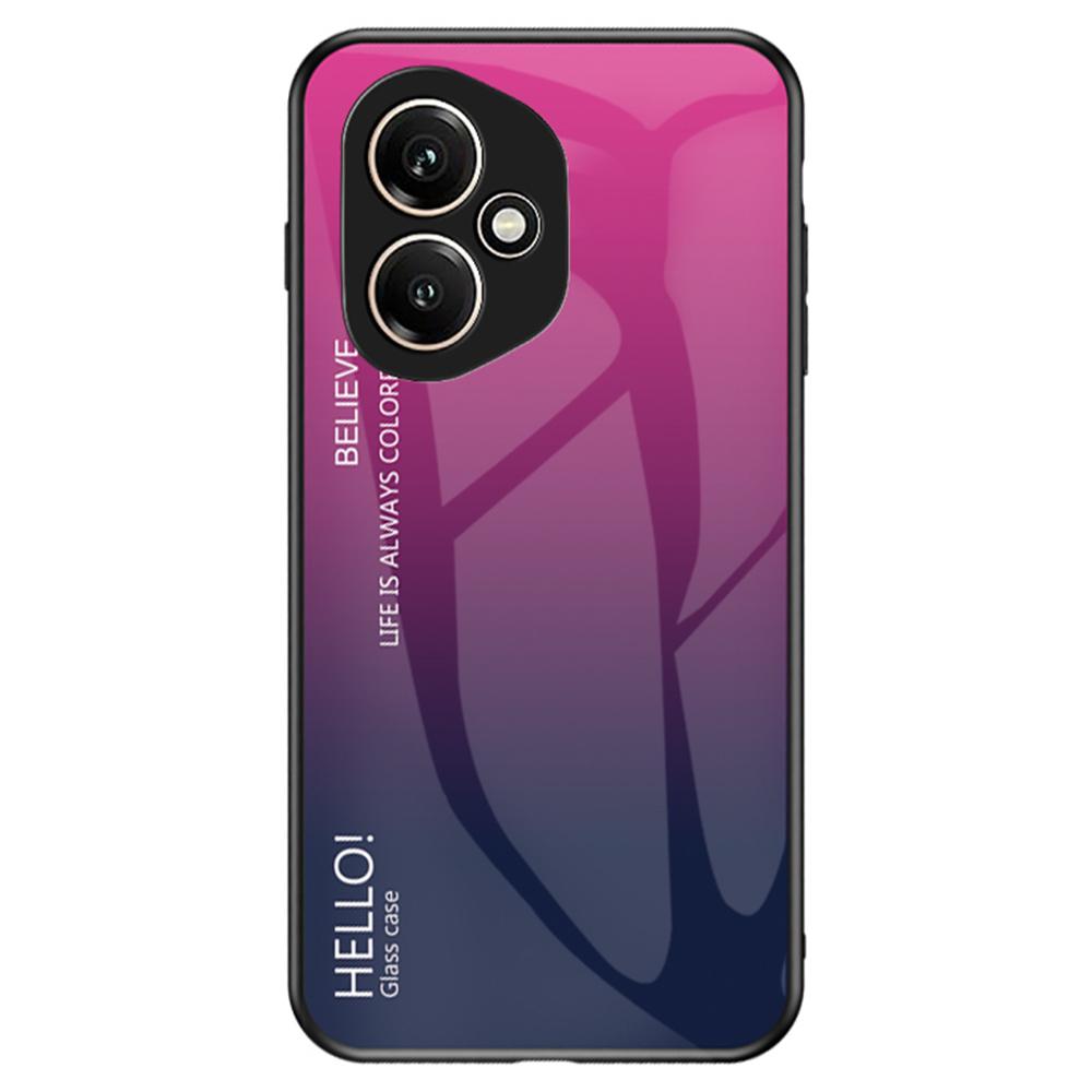 

Для Honor 400 5G (Глобальный) Противоударный чехол из закаленного стекла+ПК+ТПУ Gradient Rose