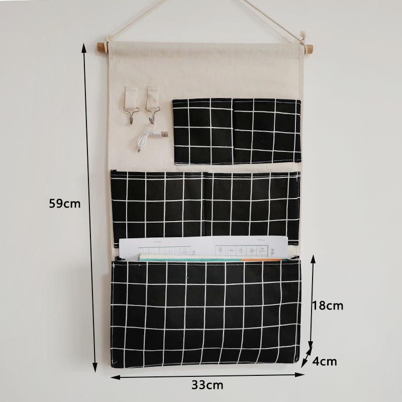 Wen'er Wandmontierte Mehrschichtige Hängeaufbewahrungstasche für Studentenwohnheime