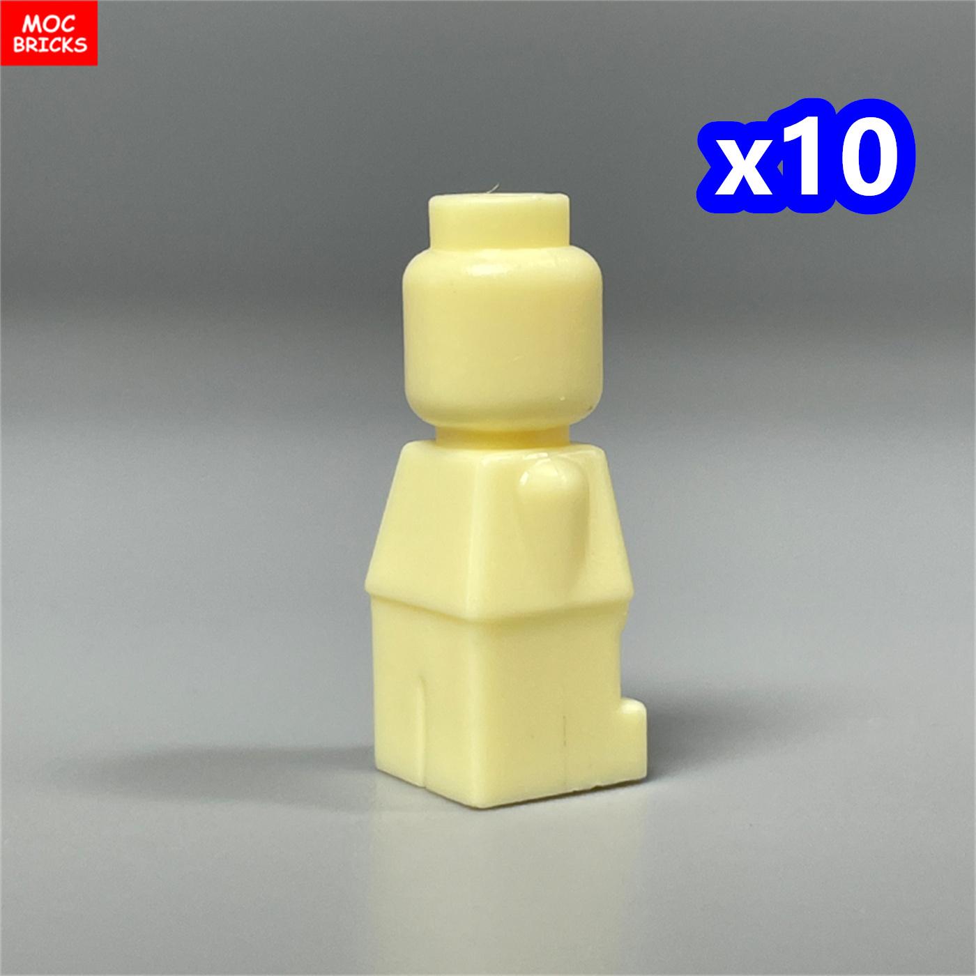

10pcs MOC Bricks Micro Statue Figure Body Chessman 85863 16478 90398 Blank Custom Unprinted Constructing Blocks Kids Toys