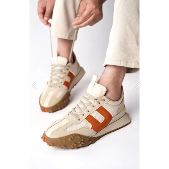 

Unisex Ortopedik Sneaker Spor Ayakkabı Bej Orange 36