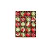 20-Pack Electroplated Plastic Christmas Balls - Mixed Color Glitter Ornaments With For Holiday Tree Decor