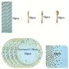 10Pcs/Set Party Disposable Tableware Set Paper Plates Cup Straws Napkin Balloon Garland Shower Home Decor Tableware Set
