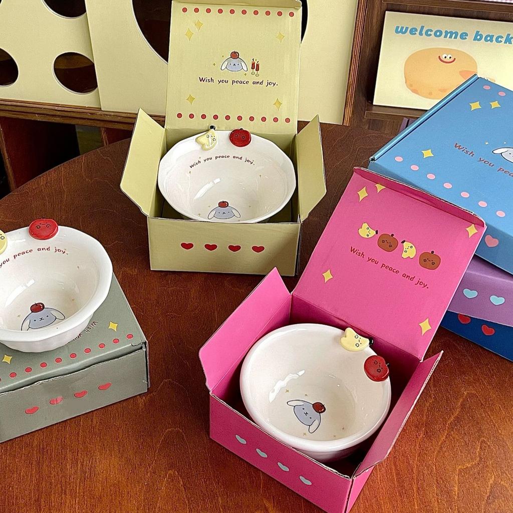 Fruit Paradise Ceramic Tableware Set High Aesthetic Bowls Plates Salad Dessert Deep Dishes