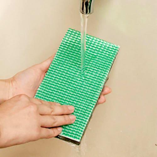 Azuma Industrial TK Brushing Sponge for Entryway Tiles, with Handle, Connecting Handle, Green, for Entryway and Balcony Cleaning, Total Length: Approx