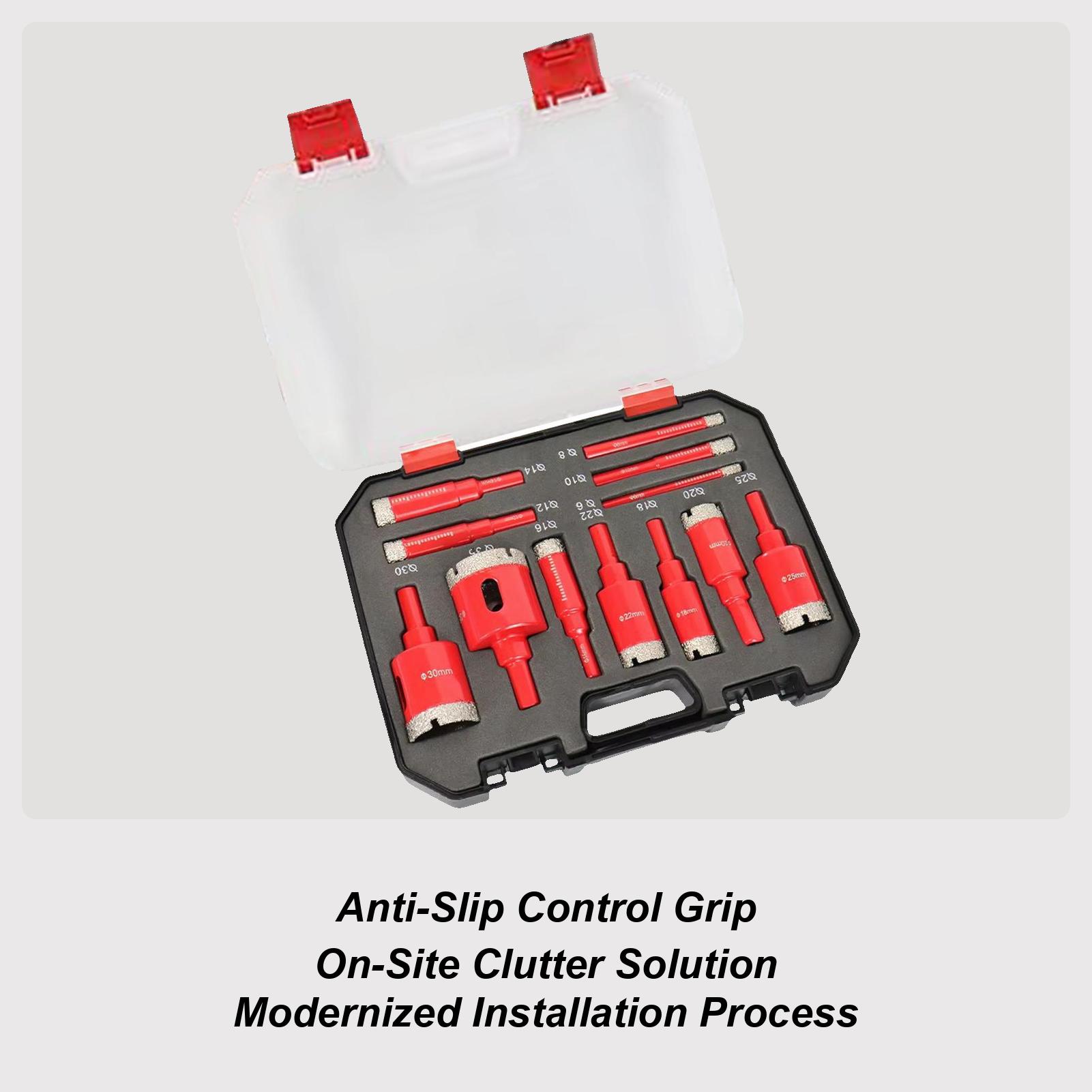 

Tile Hole Saw Kit Dry Use Anti-Slip Drill Bits For Porcelain Tile For Home Renovation Wall Repair Electrical Wiring Drainage China Mainland