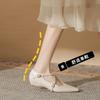 Sexy Niche Design Small Square Head Low Heel Flat Bottom Comfortable Women's Single Shoes Fashion Versatile New Wedge Heel