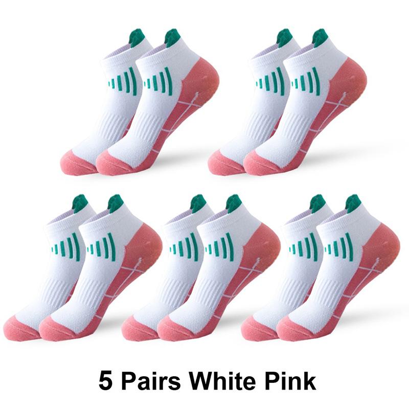 5 Pack Womens Ankle Socks Athletic Cushioned Breathable Performance Sport Tab Cotton Quarter Women's Running Socks